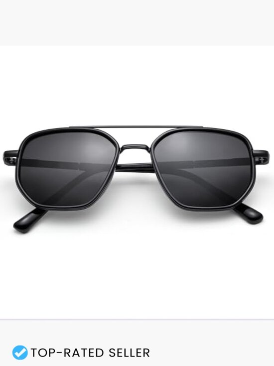 Classic Retro Square Metal Frame Polarized Aviator Sunglasses for Driving Travel main image 4